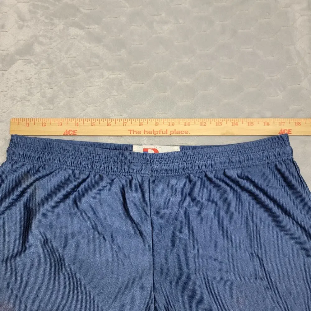 Vtg Dodger Nylon Gym Shorts Mens L Navy Blue D Logo Athletic Made in USA READ